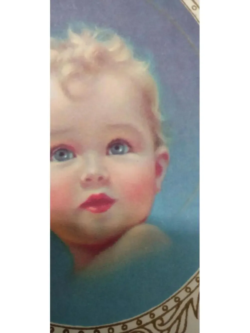 Vintage 20s 30s 50s Baby Christmas Card RUST CRAFT Card Rare Victorian Christmas